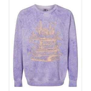 Wizard Bookshop Twosided Wizard Castle Book Colorblast Crewneck Sweatshirt