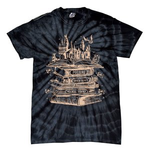 Wizard Bookshop Twosided Wizard Castle Book Tie-Dye T-Shirt