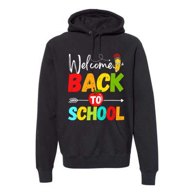 Welcome Back to School 2022 Cute Teachers Students First Day Premium Hoodie