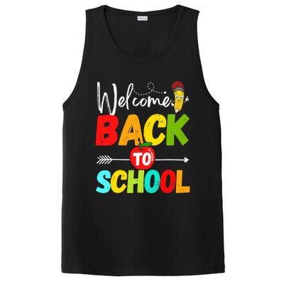 Welcome Back to School 2022 Cute Teachers Students First Day PosiCharge Competitor Tank