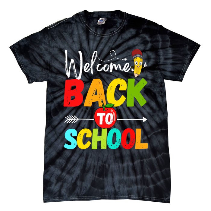 Welcome Back to School 2022 Cute Teachers Students First Day Tie-Dye T-Shirt