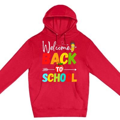 Welcome Back to School 2022 Cute Teachers Students First Day Premium Pullover Hoodie