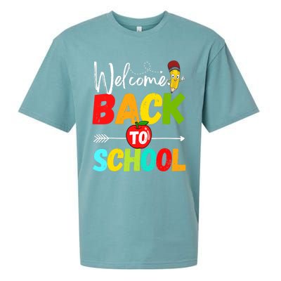 Welcome Back to School 2022 Cute Teachers Students First Day Sueded Cloud Jersey T-Shirt