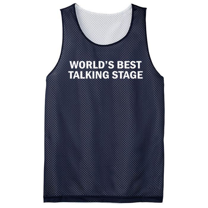 World’s Best Talking Stage Funny Mesh Reversible Basketball Jersey Tank