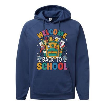 Welcome Back To School Performance Fleece Hoodie