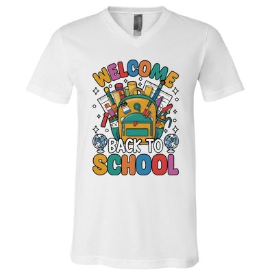 Welcome Back To School V-Neck T-Shirt