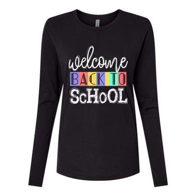 Welcome Back To School First Day of School Teachers Gifts Womens Cotton Relaxed Long Sleeve T-Shirt