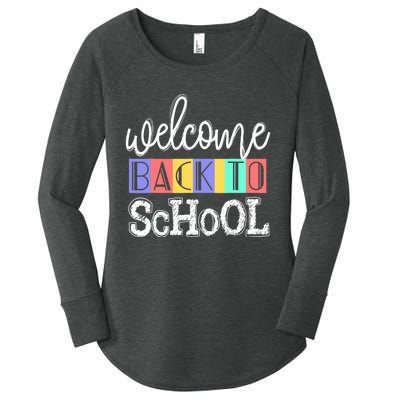 Welcome Back To School First Day of School Teachers Gifts Women's Perfect Tri Tunic Long Sleeve Shirt