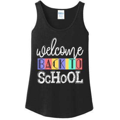 Welcome Back To School First Day of School Teachers Gifts Ladies Essential Tank