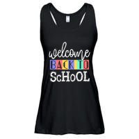 Welcome Back To School First Day of School Teachers Gifts Ladies Essential Flowy Tank