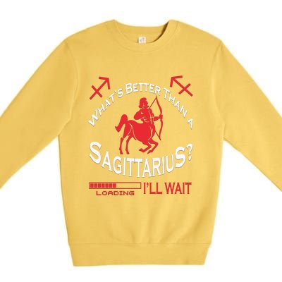 Whats Better Than A Sagittarius November December Zodiac Meaningful Gift Premium Crewneck Sweatshirt