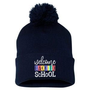 Welcome Back To School First Day Of School Teachers Gifts Pom Pom 12in Knit Beanie