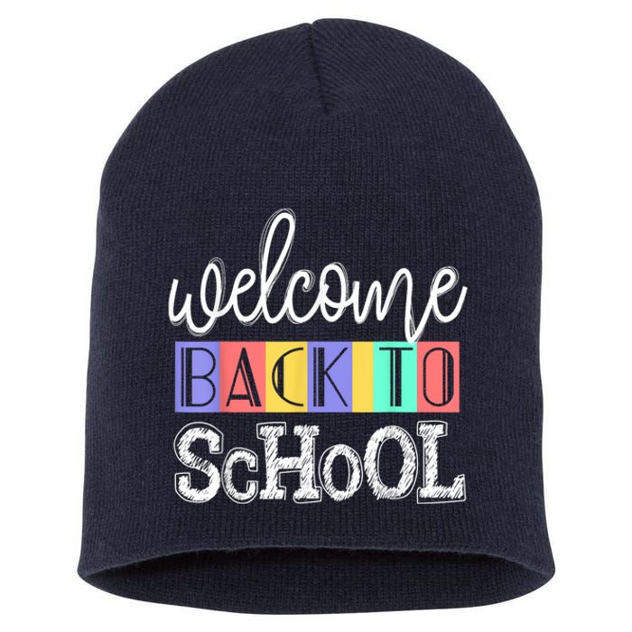 Welcome Back To School First Day Of School Teachers Gifts Short Acrylic Beanie