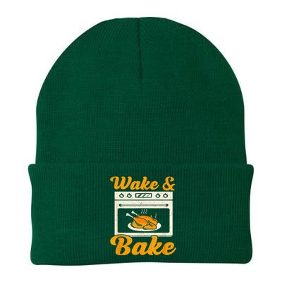 Wake Bake Turkey Feast Meal Dinner Chef Funny Thanksgiving Knit Cap Winter Beanie