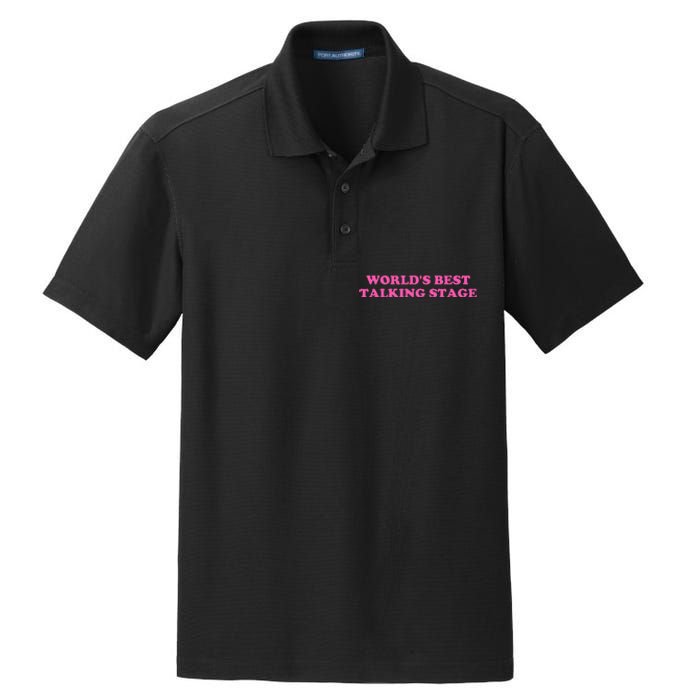 WorldS Best Talking Stage Apparel Dry Zone Grid Polo