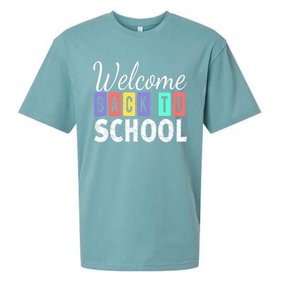 Welcome Back To School First Day of School Teachers Sueded Cloud Jersey T-Shirt