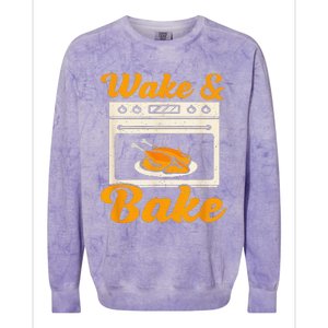 Wake Bake Turkey Feast Meal Dinner Chef Colorblast Crewneck Sweatshirt