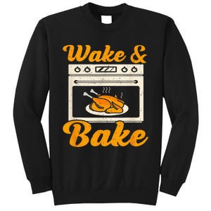 Wake Bake Turkey Feast Meal Dinner Chef Sweatshirt