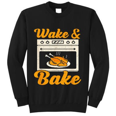 Wake Bake Turkey Feast Meal Dinner Chef Sweatshirt