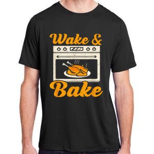 Wake Bake Turkey Feast Meal Dinner Chef Adult ChromaSoft Performance T-Shirt