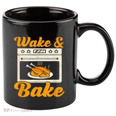 Wake Bake Turkey Feast Meal Dinner Chef 11oz C Handle Ceramic Mug