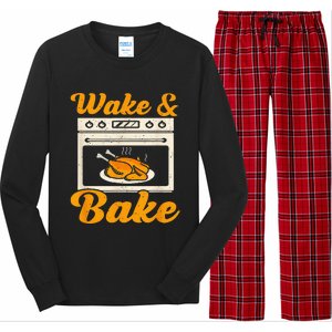 Wake Bake Turkey Feast Meal Dinner Chef Long Sleeve Pajama Set