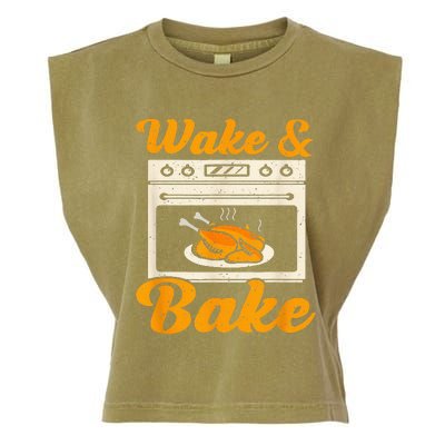 Wake Bake Turkey Feast Meal Dinner Chef Garment-Dyed Women's Muscle Tee