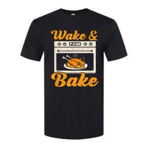 Wake Bake Turkey Feast Meal Dinner Chef Softstyle CVC T-Shirt