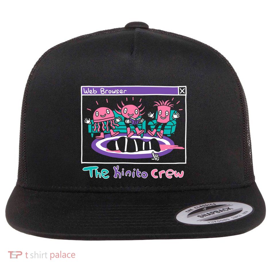 Web Browser The Kinito Crew Flat Bill Trucker Hat