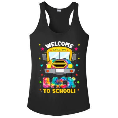 Welcome Back To School Funny Outfit School Bus Driver Ladies PosiCharge Competitor Racerback Tank