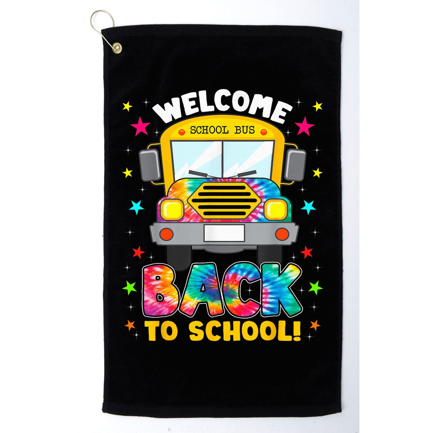 Welcome Back To School Funny Outfit School Bus Driver Golf Towel