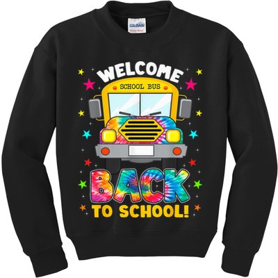Welcome Back To School Funny Outfit School Bus Driver Kids Sweatshirt