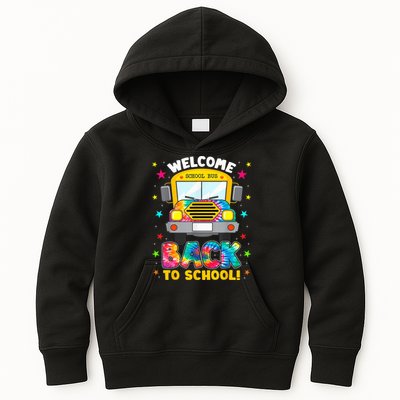 Welcome Back To School Funny Outfit School Bus Driver Kids Hoodie