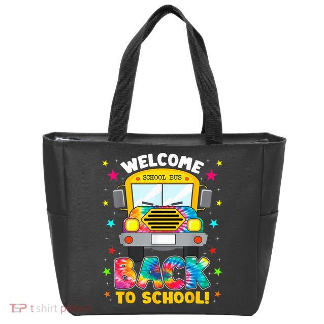 Welcome Back To School Funny Outfit School Bus Driver Zip Tote Bag