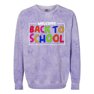 Welcome Back To School Colorblast Crewneck Sweatshirt