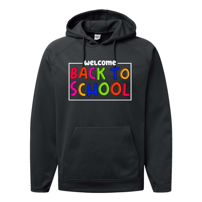 Welcome Back To School Performance Fleece Hoodie