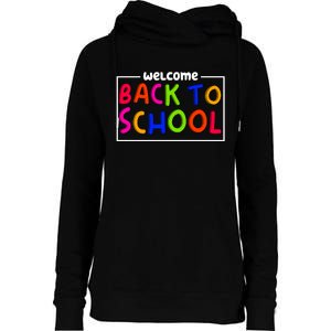 Welcome Back To School Womens Funnel Neck Pullover Hood