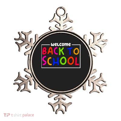 Welcome Back To School Metallic Star Ornament