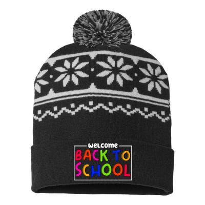 Welcome Back To School USA-Made Snowflake Beanie