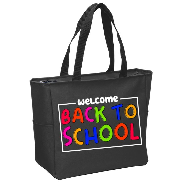 Welcome Back To School Zip Tote Bag