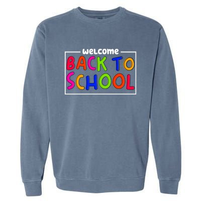 Welcome Back To School Garment-Dyed Sweatshirt