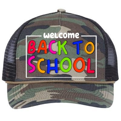 Welcome Back To School Retro Rope Trucker Hat Cap