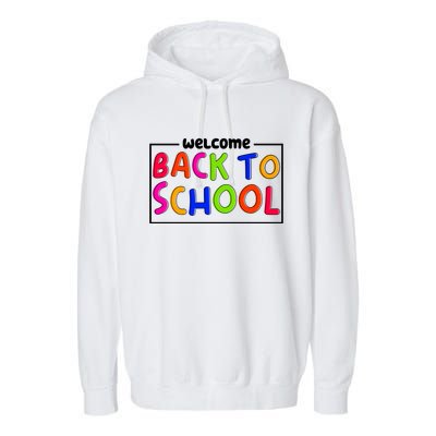 Welcome Back To School Garment-Dyed Fleece Hoodie