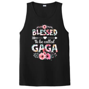 Womens Blessed To Be Called Gaga Shirt Funny Gaga Mother's Day PosiCharge Competitor Tank