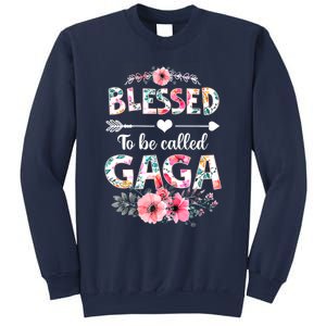 Womens Blessed To Be Called Gaga Shirt Funny Gaga Mother's Day Sweatshirt