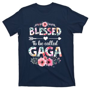 Womens Blessed To Be Called Gaga Shirt Funny Gaga Mother's Day T-Shirt