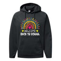 Welcome Back To School First Day of School Teachers Students Performance Fleece Hoodie