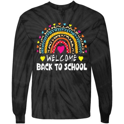 Welcome Back To School First Day of School Teachers Students Tie-Dye Long Sleeve Shirt