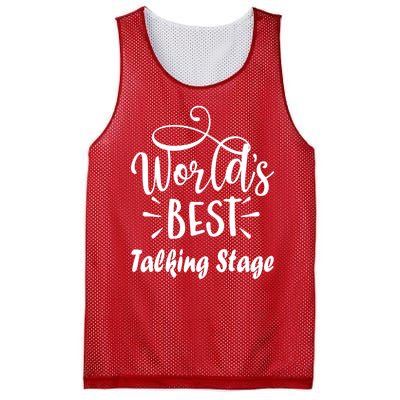 World’s Best Talking Stage Funny Mesh Reversible Basketball Jersey Tank