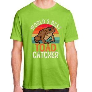 Worlds Best Toad Catcher Funny Amphibian Toad Adult ChromaSoft Performance T-Shirt